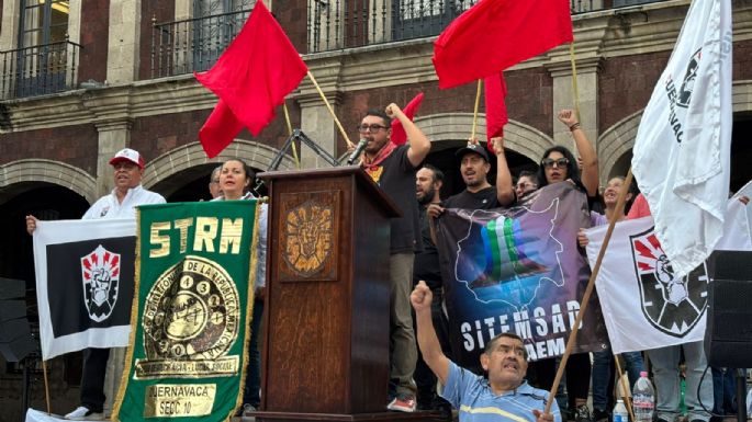 Más de 20 sindicatos marchan en Cuernavaca por derechos laborales y reforma al Servicio Civil
