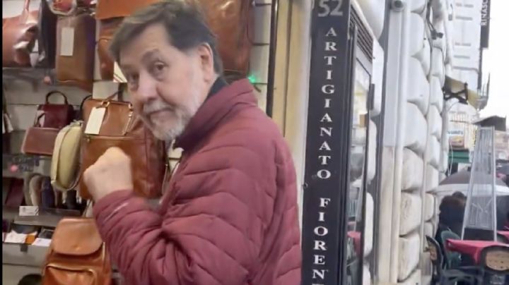 Descubren a Noroña frente a tienda de lujo en Roma; así reaccionó el senador morenista (Video)