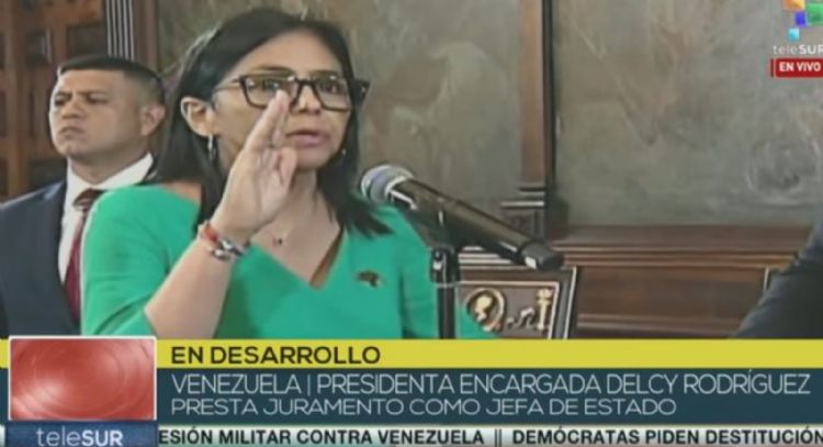 Delcy Rodríguez jura como presidenta encargada de Venezuela tras captura de EU a Maduro