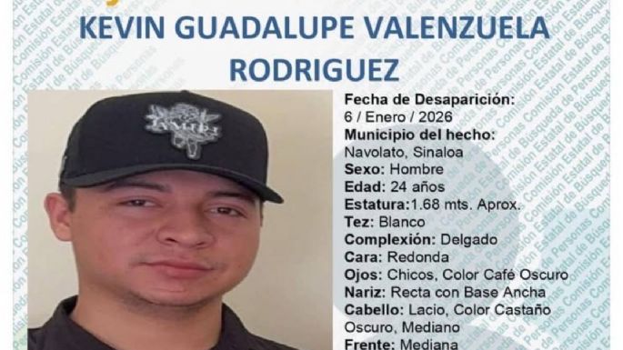 Reportan desaparición de policía municipal de Navolato