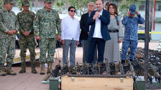 Alfonso Durazo retira de las calles más de 900 armas y refuerza la seguridad en Sonora