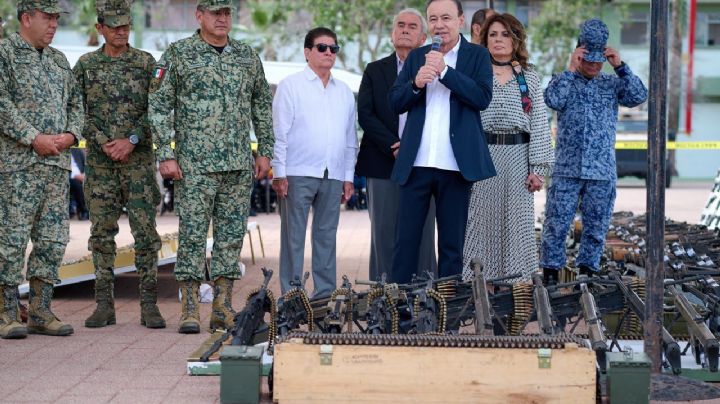 Alfonso Durazo retira de las calles más de 900 armas y refuerza la seguridad en Sonora