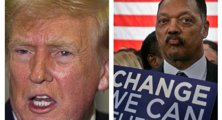Trump presume que siempre ayudó a Jesse Jackson, pese a que los de izquierda lo llaman racista