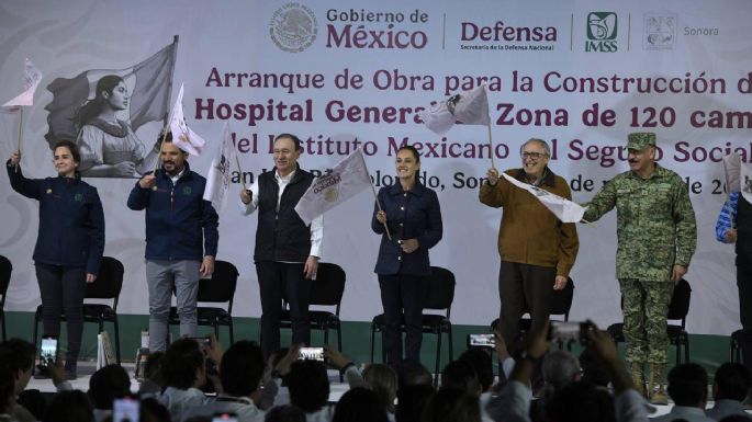 Reporta Gobernador Durazo 35% de avance en construcción del Hospital del IMSS en San Luis Río Colorado