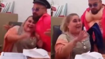Video muestra a regidora de San Luis Potosí celebrando cumpleaños con stripper