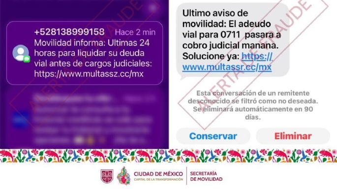 Cuidado con estos SMS sobre supuestos adeudos vehiculares: son un fraude