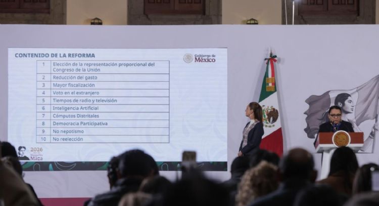 Sheinbaum presenta iniciativa de reforma electoral con 10 puntos clave; el fuero no se toca