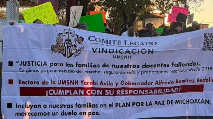 Deudos de pensionados de la UMSNH piden a Sheinbaum su intervención por falta de pagos desde 2018