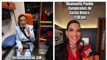 Critican a la cantante Natalia Jiménez por usar ambulancia para evitar el tráfico (Video)