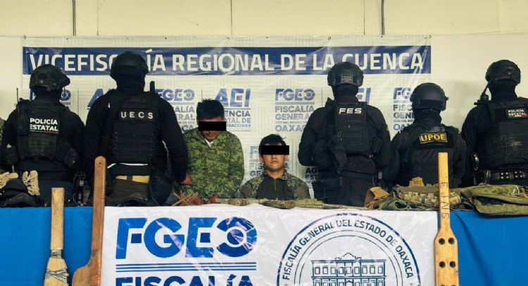 Capturan a dos presuntos integrantes de una célula delictiva que opera en Oaxaca y Veracruz