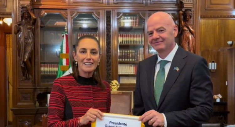 Inauguración del Mundial será histórica: Sheinbaum tras reunirse con el presidente de la FIFA