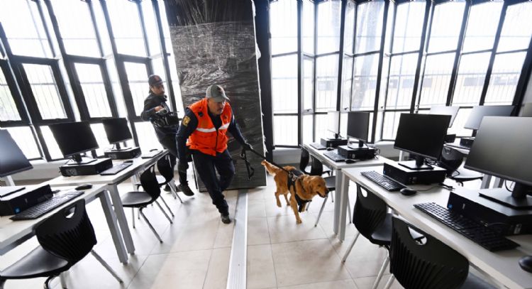 Gobierno federal dona a la UNAM dos perros entrenados para detección de riesgos