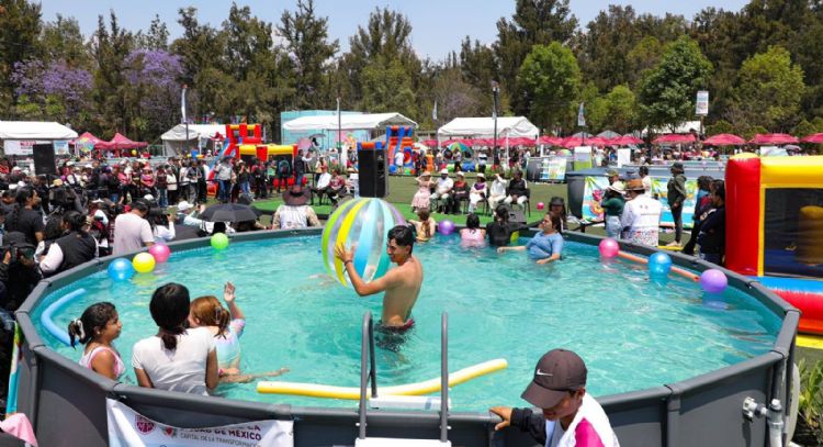 Inauguran el programa “Santo Chapuzón Vacacional” en la Utopía Magdalena Mixiuhca