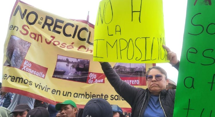 "No a la recicladora": reclaman pobladores de San José Chiapa ante Sheinbaum (Videos)