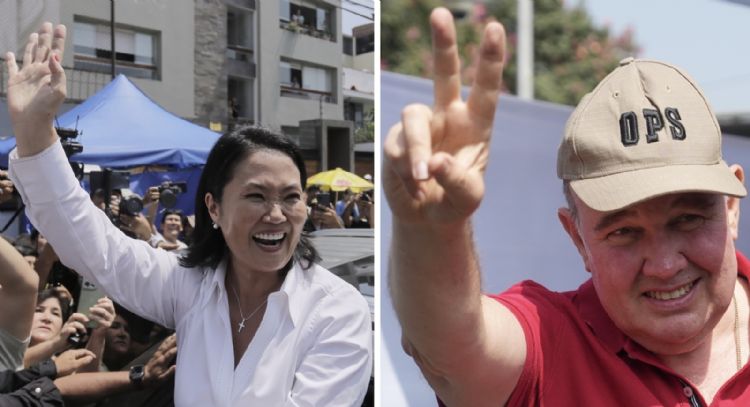 Los ultraderechistas Fujimori y López Aliaga disputarán la presidencia de Perú en segunda vuelta