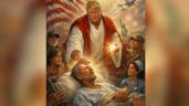 Foto ilustrativa de la nota titulada: Trump elimina la foto en la que aparece vestido como Jesucristo; lo califican como Anticristo
