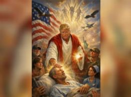 Trump elimina la foto en la que aparece vestido como Jesucristo; lo califican como Anticristo