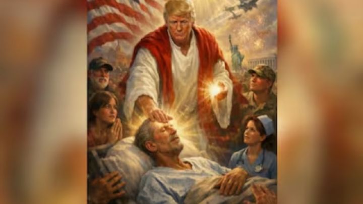 Trump elimina la foto en la que aparece vestido como Jesucristo; lo califican como Anticristo