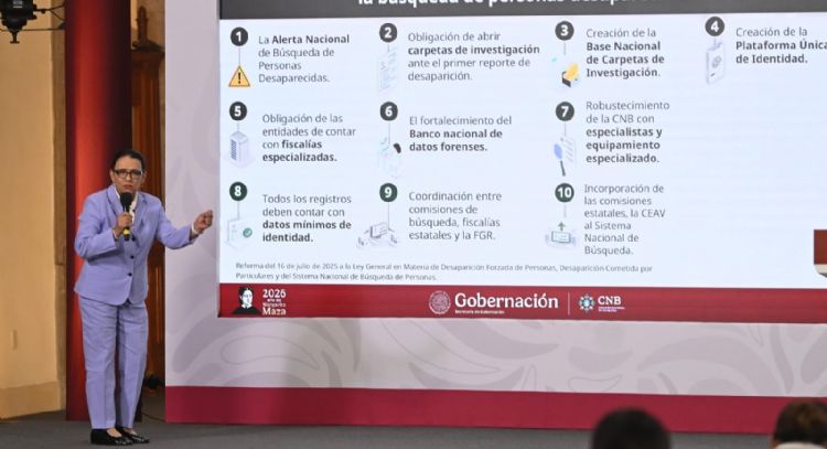 Rosa Icela: Gobierno está abierto a colaborar con Alto Comisionado de la ONU sobre desaparecidos