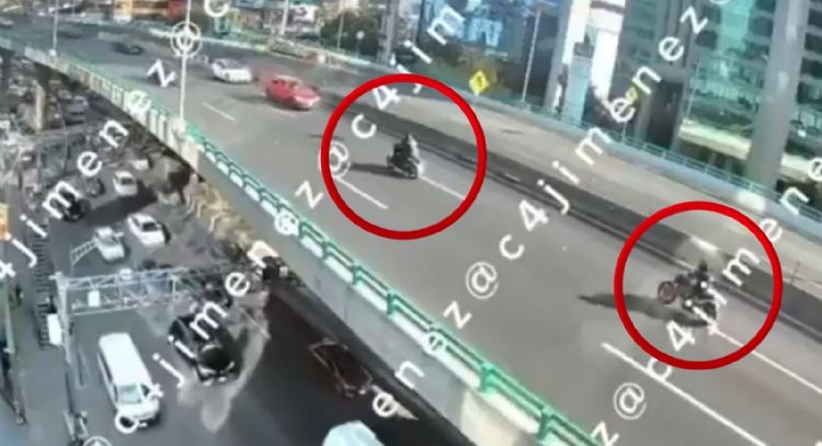 Así fue la persecución en sentido contrario en Periférico tras robo de un millón de pesos (VIDEO)