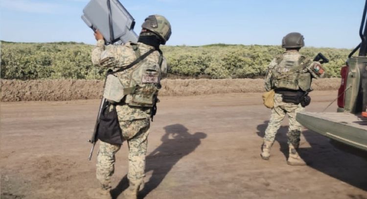 Ejército derriba dron que sobrevolaba campo pesquero en Navolato