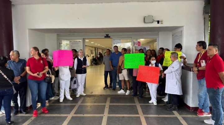 Trabajadores del sector salud de Veracruz protestaron en 60 hospitales y centros de salud