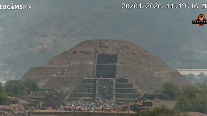 Así fue el momento del ataque en la Pirámide de la Luna de Teotihuacán captado por Webcams