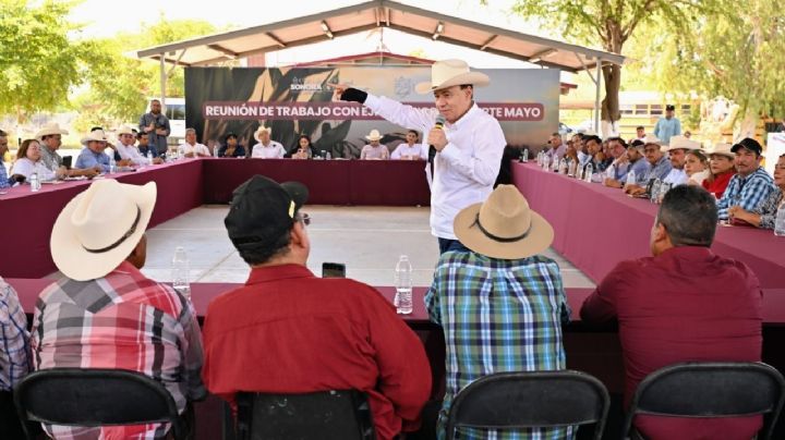 Gobernador Durazo respalda al Fuerte Mayo y asegura agua para el campo