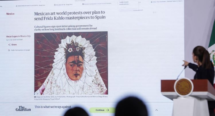 Sheinbaum reprocha a The Guardian por difundir crítica sobre la Colección Gelman