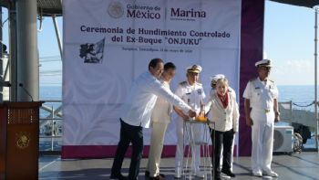 Américo Villarreal agradece apoyo de la presidenta Sheinbaum y de la Marina al desarrollo de
