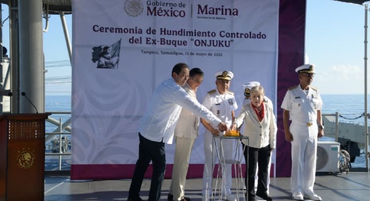 Américo Villarreal agradece apoyo de la presidenta Sheinbaum y de la Marina al desarrollo de