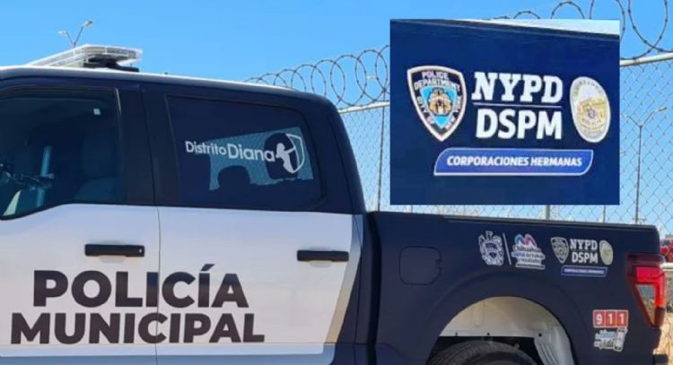Sheinbaum critica que patrullas de Chihuahua lleven en logo de la policía de Nueva York