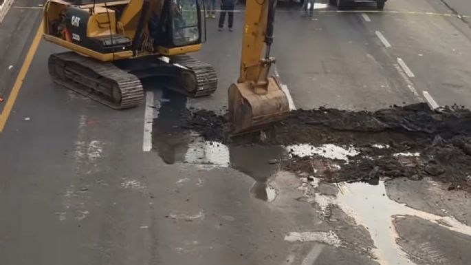 Bloquean por socavón la carretera 45 en el sentido Silao-León en Guanajuato