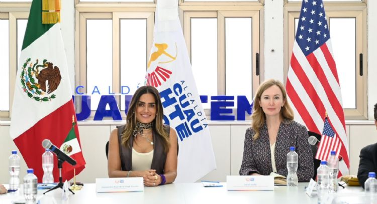 Alessandra Rojo se reúne con cónsul de EU para coordinar seguridad rumbo al Mundial