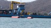 Foto ilustrativa de la nota titulada: Sin permisos, inicia el dragado de la Laguna de Cuyatlán, en Manzanillo