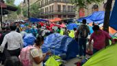 Foto ilustrativa de la nota titulada: La CNTE instala plantón en 5 de Mayo a 17 días del inicio del Mundial