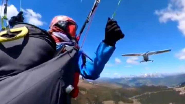 Avioneta golpea a paracaidista en pleno vuelo sobre los Alpes austriacos (Video)
