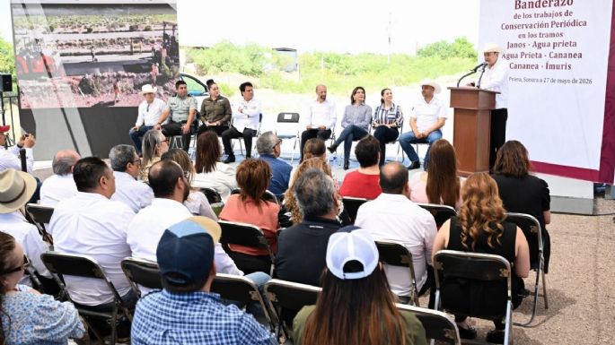 Durazo y Sheinbaum mejoran conectividad en el norte de Sonora con rehabilitación de carreteras