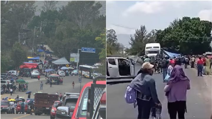 Bloqueos carreteros del SNTE sitian la capital de Oaxaca
