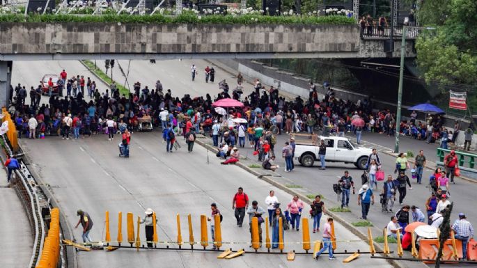 Ante bloqueo en Circuito Interior, la Segob llama a la CNTE a privilegiar el diálogo