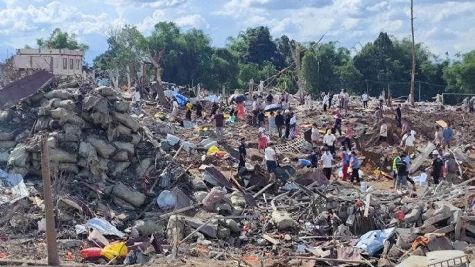 Explosión en edificio que almacenaba explosivos en Myanmar deja más de 45 muertos