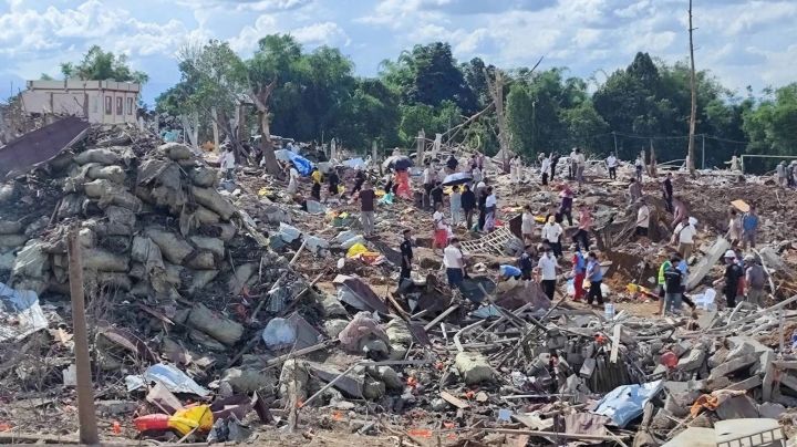 Explosión en edificio que almacenaba explosivos en Myanmar deja más de 45 muertos