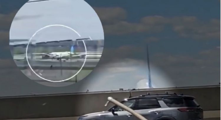Video muestra impacto de avión con camión de panadería durante aterrizaje en Newark