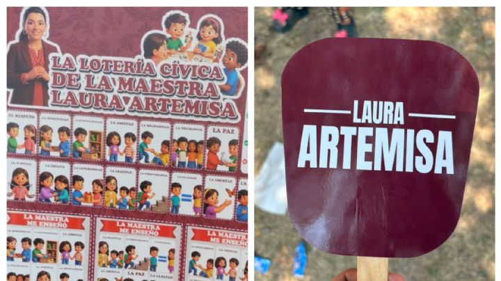 Reparto masivo de propaganda electoral en el desfile del 5 de Mayo en Puebla