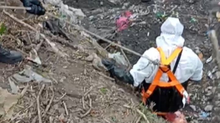 Colectiva feminista encuentra cuerpo en canal de aguas negras de Nextlalpan