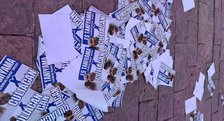 Dron interrumpe "carnita por la paz" en Culiacán con volantes que vinculan a organizador con narco