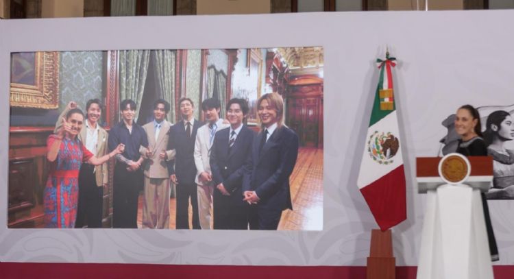 BTS regresará a México en 2027, presumió Sheinbaum (Video)