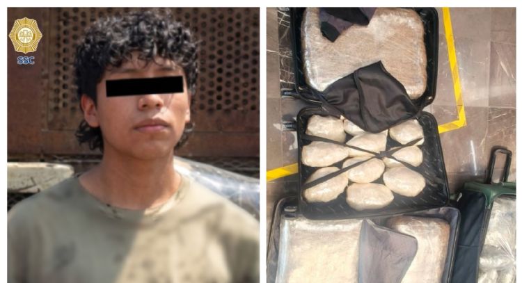 Lo detienen con 47 kilos de mariguana cuando pretendía viajar a Veracruz desde la TAPO