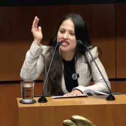 Con lenguaje procaz, diputada de Morena ataca en tribuna a opositores que dieron la espalda (Video)