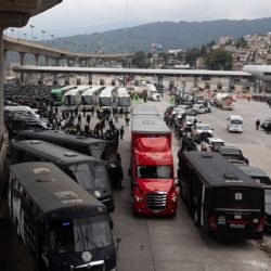 Normalistas liberan la caseta de Tlalpan tras cuatro horas de bloqueo